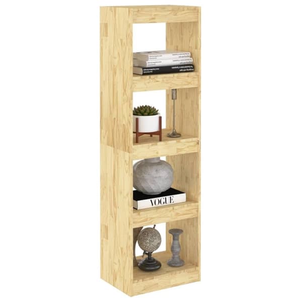 vidaXL bogreol/rumdeler 40x30x135,5 cm massivt fyrretræ