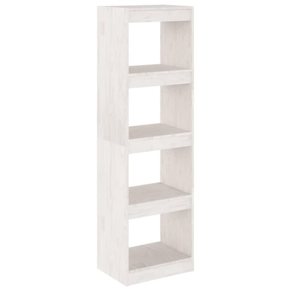 vidaXL Bokhylle/romdeler hvit 40x30x135,5 cm furu