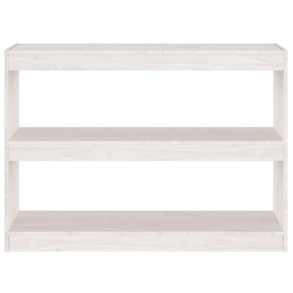 vidaXL bogreol/rumdeler 100x30x71,5 cm fyrretræ hvid