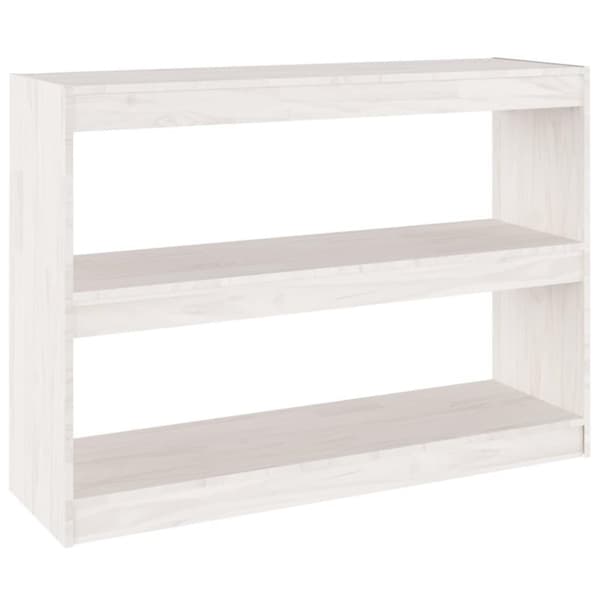 vidaXL bogreol/rumdeler 100x30x71,5 cm fyrretræ hvid
