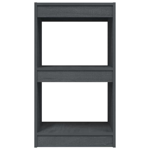 vidaXL bogreol 40x30x71,5 cm massivt fyrretræ grå