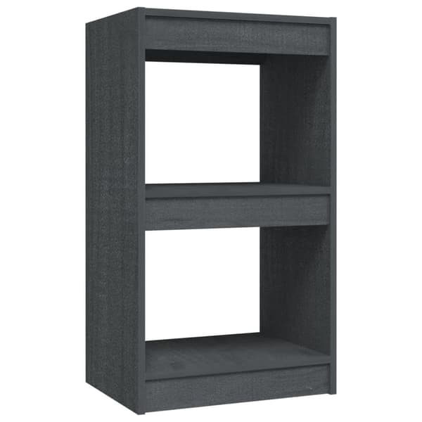 vidaXL bogreol 40x30x71,5 cm massivt fyrretræ grå