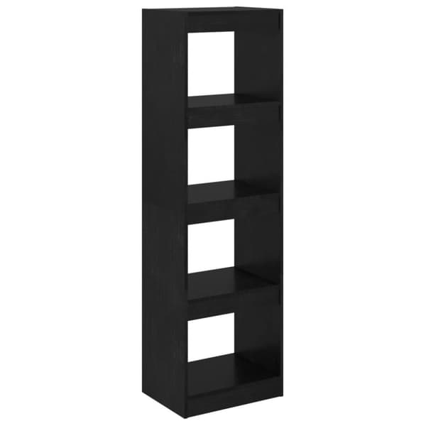 vidaXL bogreol/rumdeler 40x30x135,5 cm fyrretræ sort