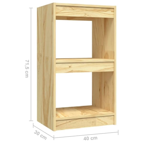 vidaXL Bokhylle 40x30x71,5 cm heltre furu