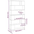 Miniatyrbilde 7 av 9: vidaXL Bokhylle/romdeler høyglans hvit 100x24x188 cm
