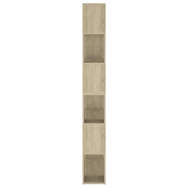 vidaXL bogskab/rumdeler 100x24x188 cm spånplade sonoma-eg