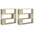 Miniatyrbillede 7 af 10: vidaXL bogskab/rumdeler 100x24x188 cm spånplade sonoma-eg