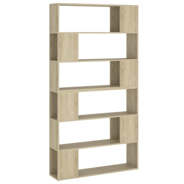 vidaXL bogskab/rumdeler 100x24x188 cm spånplade sonoma-eg