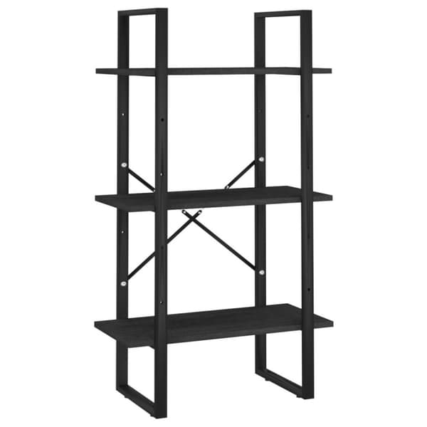 vidaXL opbevaringsreol 60x30x105 cm massivt fyrretræ sort