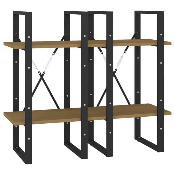vidaXL bogreol 40x30x140 cm 4 hylder massivt fyrretræ