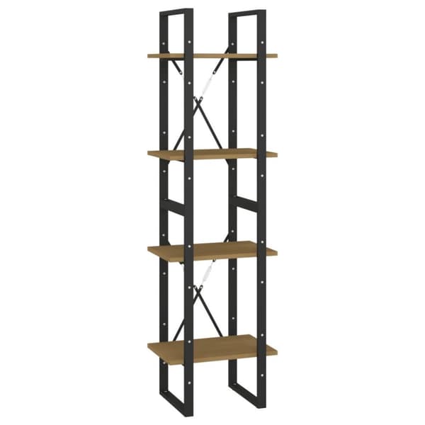 vidaXL Bokhylla 4 hyllplan 40x30x140 cm massiv furu