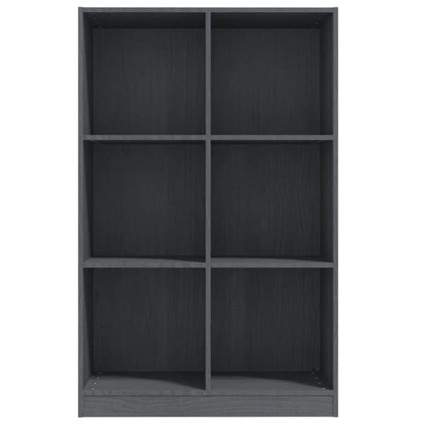 vidaXL Bokhylla grå 70x33x110 cm massiv furu