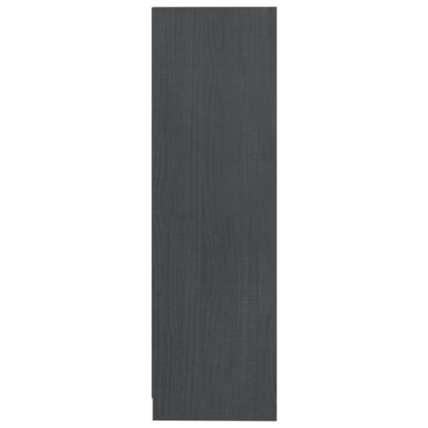 vidaXL Bokhylla grå 70x33x110 cm massiv furu