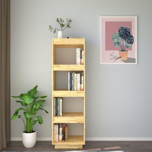 vidaXL bogreol/rumdeler 40x35x135 cm massivt fyrretræ