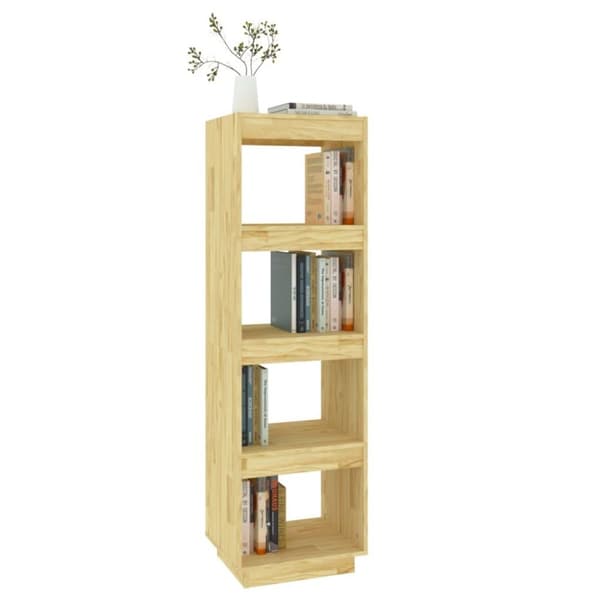 vidaXL bogreol/rumdeler 40x35x135 cm massivt fyrretræ