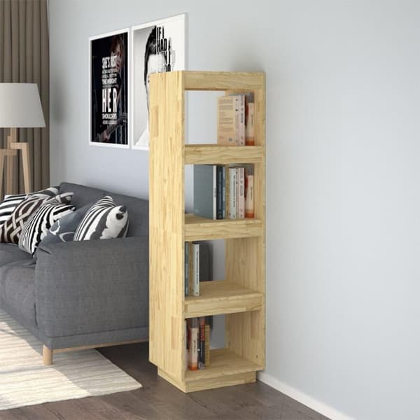 vidaXL bogreol/rumdeler 40x35x135 cm massivt fyrretræ