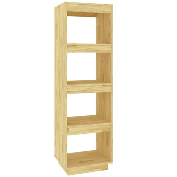 vidaXL bogreol/rumdeler 40x35x135 cm massivt fyrretræ