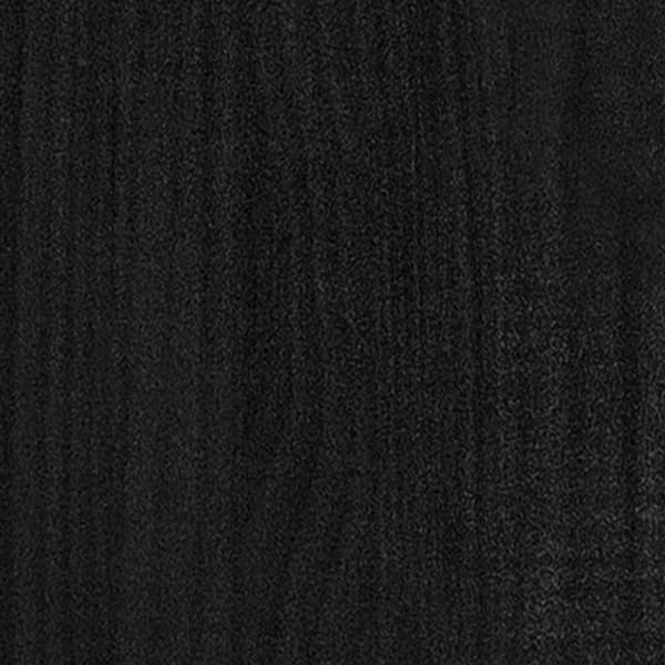 vidaXL Bokhylla/rumsavdelare 104x33,5x110 cm massiv furu svart