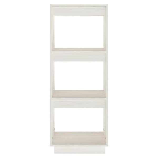vidaXL bogreol/rumdeler 40x35x103 cm massivt fyrretræ hvid