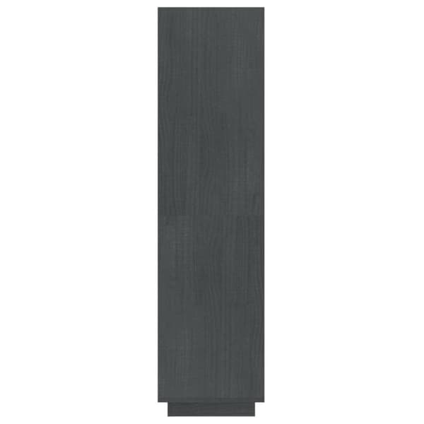 vidaXL bogreol/rumdeler 40x35x135 cm massivt fyrretræ grå