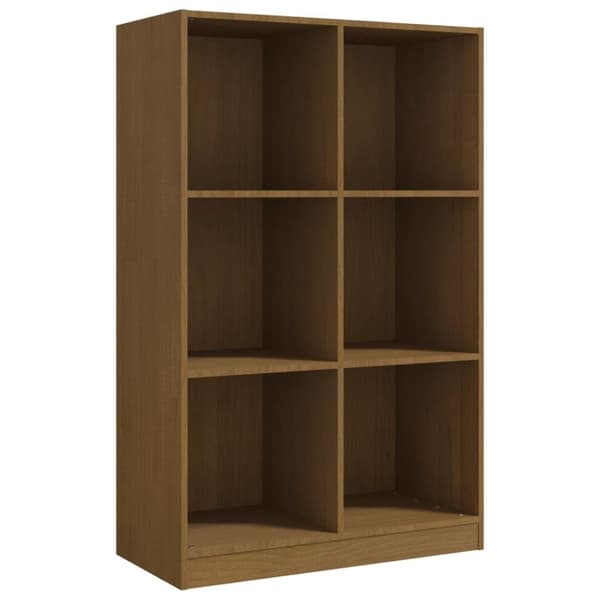 vidaXL bogreol 70x33x110 cm massivt fyrretræ gyldenbrun