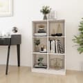 Miniatyrbillede 10 af 10: vidaXL bogreol 70x33x110 cm massivt fyrretræ hvid