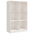 Miniatyrbillede 2 af 10: vidaXL bogreol 70x33x110 cm massivt fyrretræ hvid