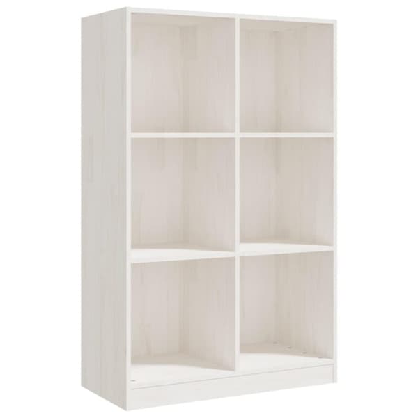 vidaXL bogreol 70x33x110 cm massivt fyrretræ hvid
