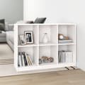 Miniatyrbild 3 av 10: vidaXL Bokhylla vit 104x33x76 cm massiv furu