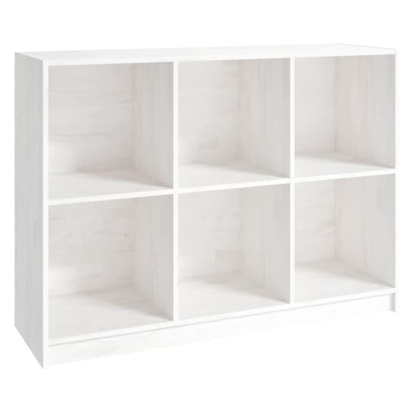 vidaXL Bokhylla vit 104x33x76 cm massiv furu