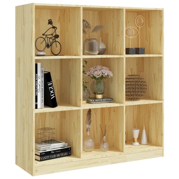 vidaXL bogskab/rumdeler 104x33,5x110 cm massivt fyrretræ