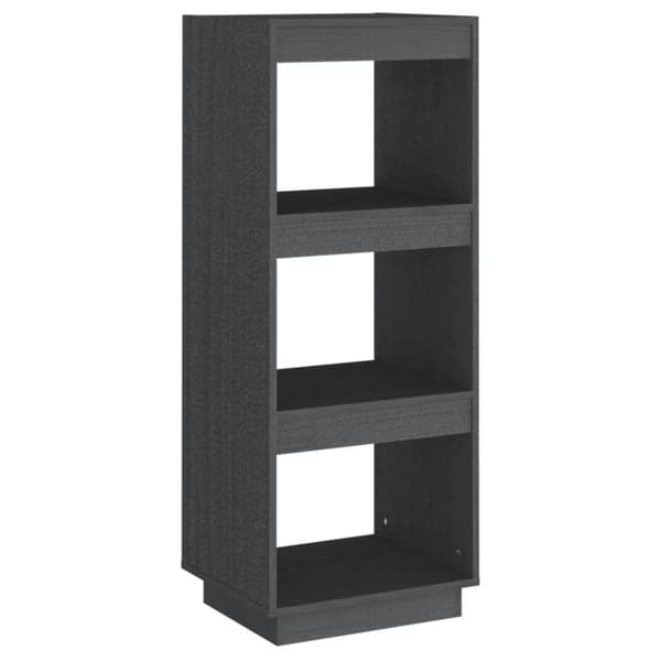 vidaXL bogreol/rumdeler 40x35x103 cm massivt fyrretræ grå