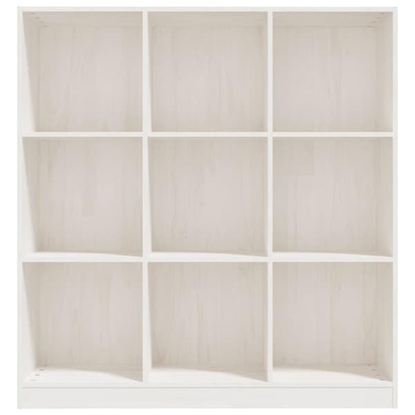 vidaXL bogskab/rumdeler 104x33,5x110 cm massivt fyrretræ hvid