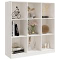 Miniatyrbilde 4 av 10: vidaXL Bokhylle/romdeler hvit 104x33,5x110 cm heltre furu