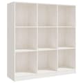 Miniatyrbilde 1 av 10: vidaXL Bokhylle/romdeler hvit 104x33,5x110 cm heltre furu