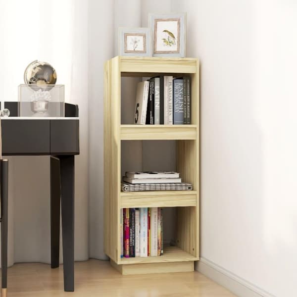 vidaXL Bokhylla/rumsavdelare 40x35x103 cm massiv furu
