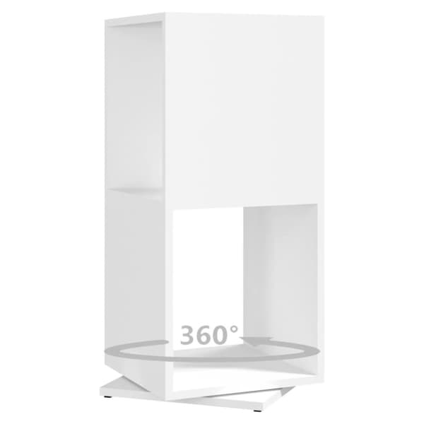 vidaXL drejelig reol 34,5x34,5x75,5 cm spånplade hvid