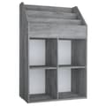 Miniatyrbild 2 av 8: vidaXL Tidningsställ för barn betonggrå 71x30x114 cm spånskiva