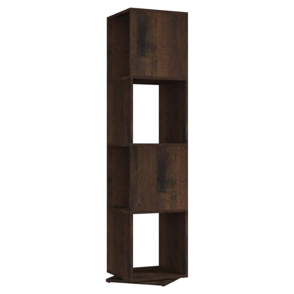 vidaXL Roterande hylla rökfärgad ek 34,5x34,5x75,5 cm spånskiva