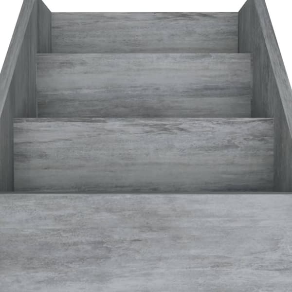vidaXL Lasten lehtiteline betoninharmaa 71x30x78,5 cm lastulevy