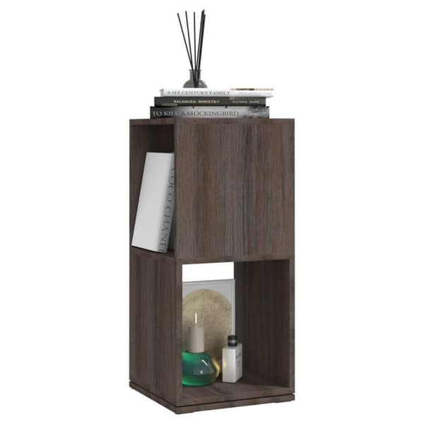 vidaXL drejelig reol 34,5x34,5x75,5 cm spånplade grå og sonoma-eg
