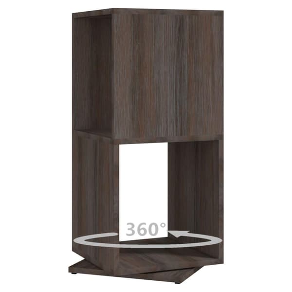 vidaXL drejelig reol 34,5x34,5x75,5 cm spånplade grå og sonoma-eg