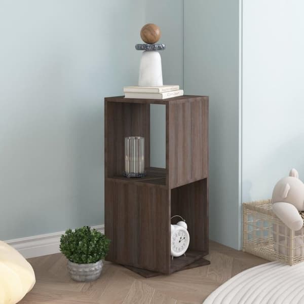 vidaXL drejelig reol 34,5x34,5x75,5 cm spånplade grå og sonoma-eg