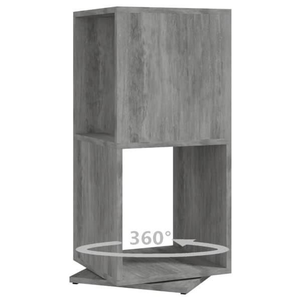 vidaXL drejelig reol 34,5x34,5x75,5 cm spånplade betongrå