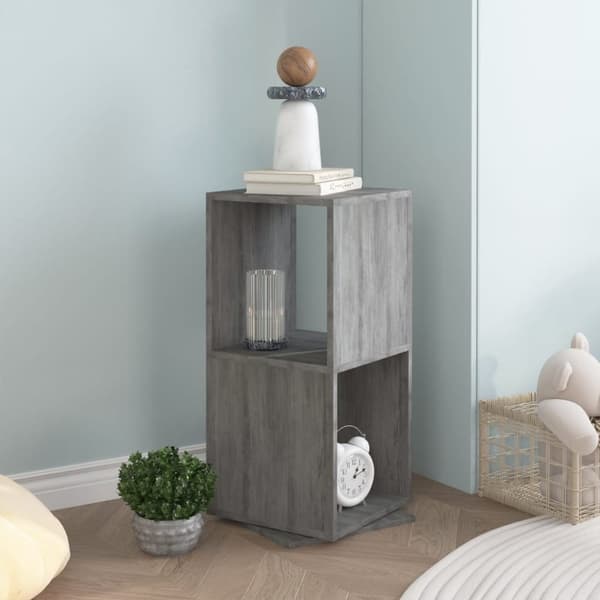 vidaXL drejelig reol 34,5x34,5x75,5 cm spånplade betongrå