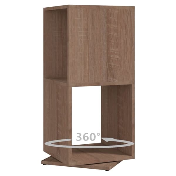 vidaXL drejelig reol 34,5x34,5x75,5 cm spånplade sonoma-eg