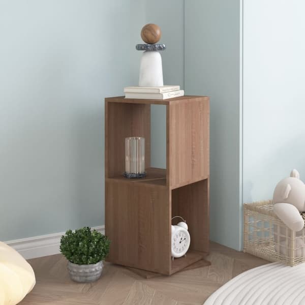 vidaXL drejelig reol 34,5x34,5x75,5 cm spånplade sonoma-eg