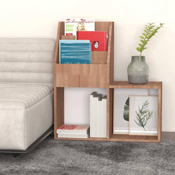vidaXL Tidningsställ för barn sonoma-ek 71x30x78,5 cm spånskiva