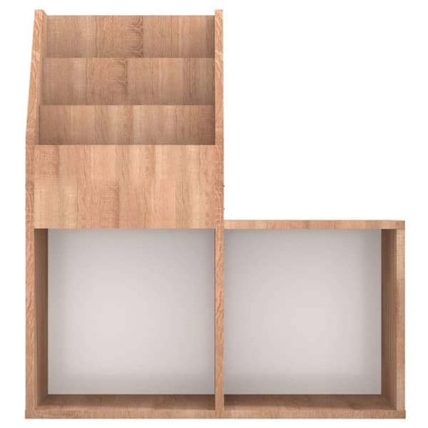 vidaXL Tidningsställ för barn sonoma-ek 71x30x78,5 cm spånskiva