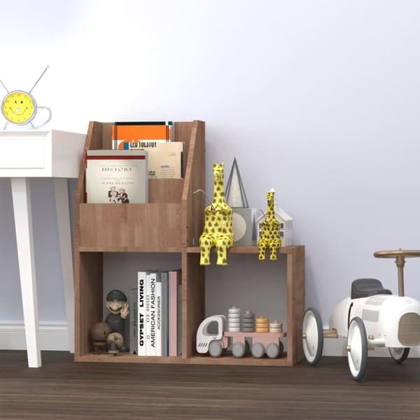 vidaXL Tidningsställ för barn sonoma-ek 71x30x78,5 cm spånskiva